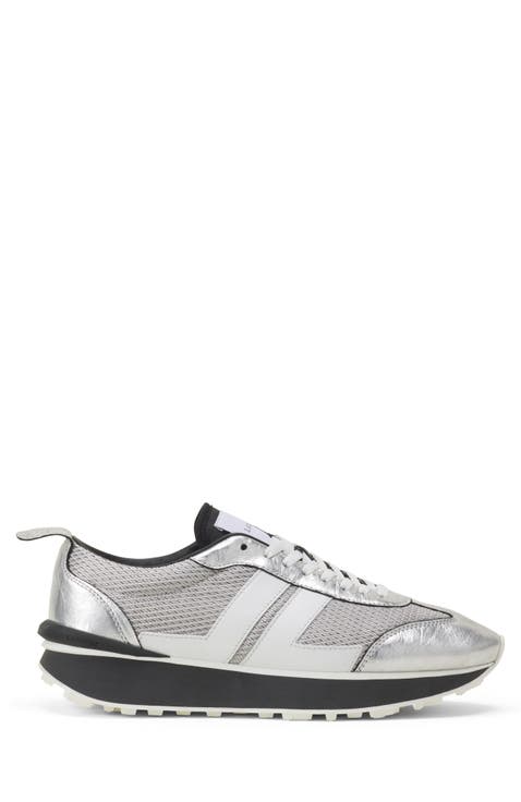 Bumpr Sneakers In Crinkled Metallic Leather