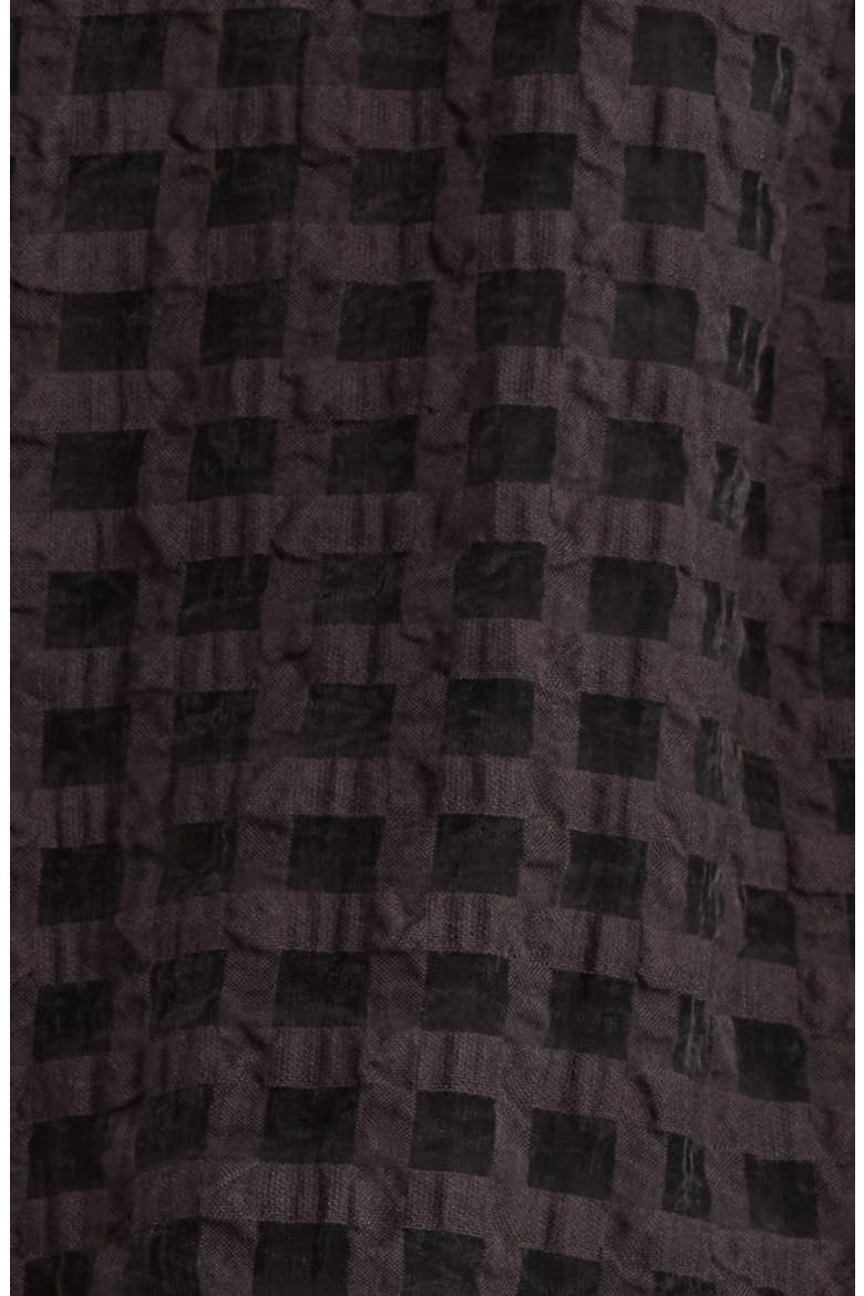 Darling Nest Tiered Cotton Blend Organza Minidress, Alternate, color, BLACK