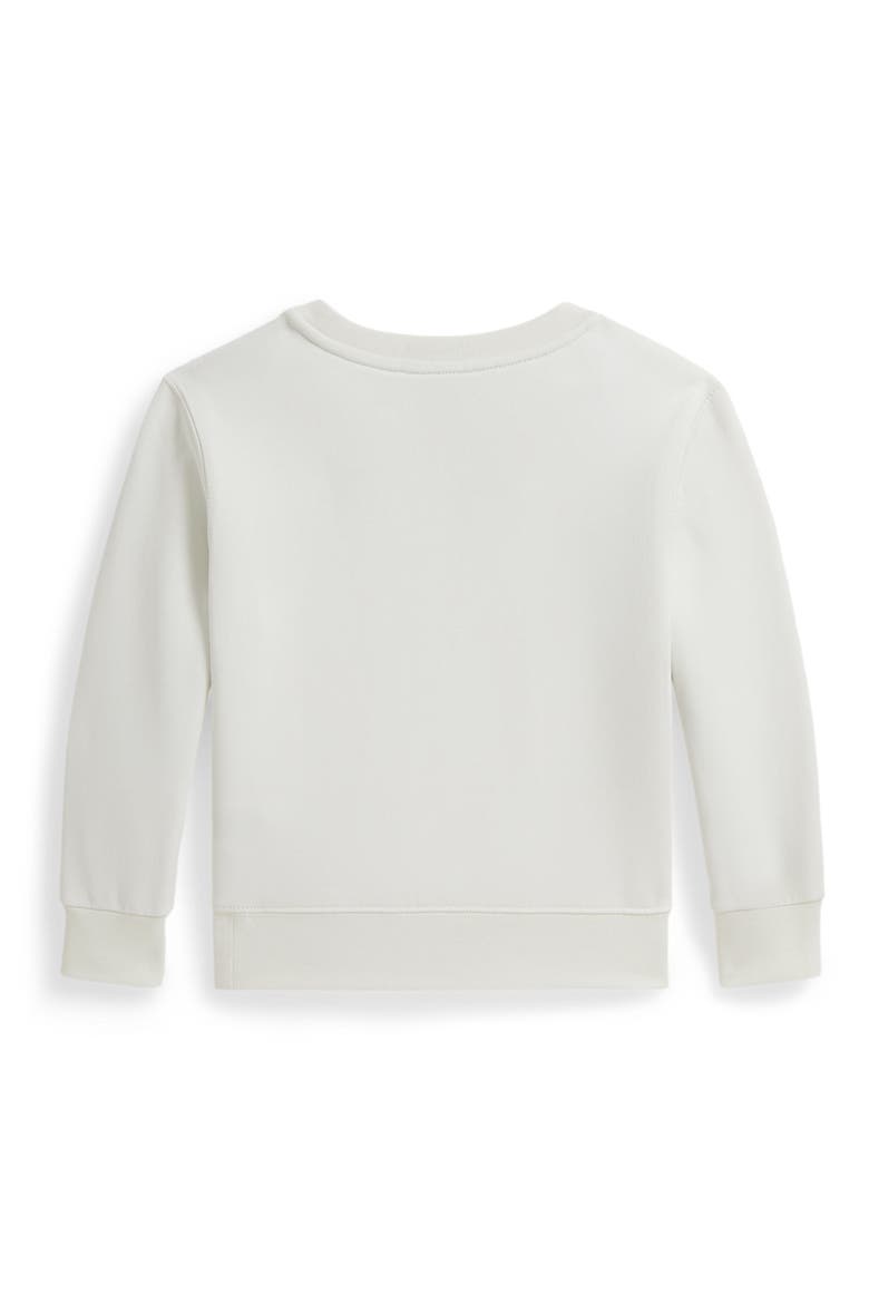 Kids' Polo Bear Fleece Crewneck Sweatshirt, Alternate, color, BEAR WHITE