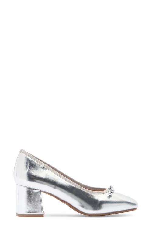 Top Guy Shoes Elba Square Toe Pump In Silver