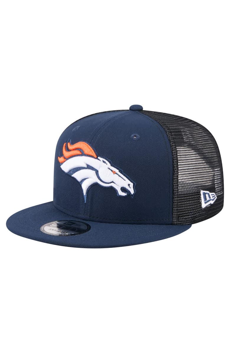 New Era Men's New Era  Navy Denver Broncos Core Team 9FIFTY Trucker Snapback Hat, Main, color, Navy