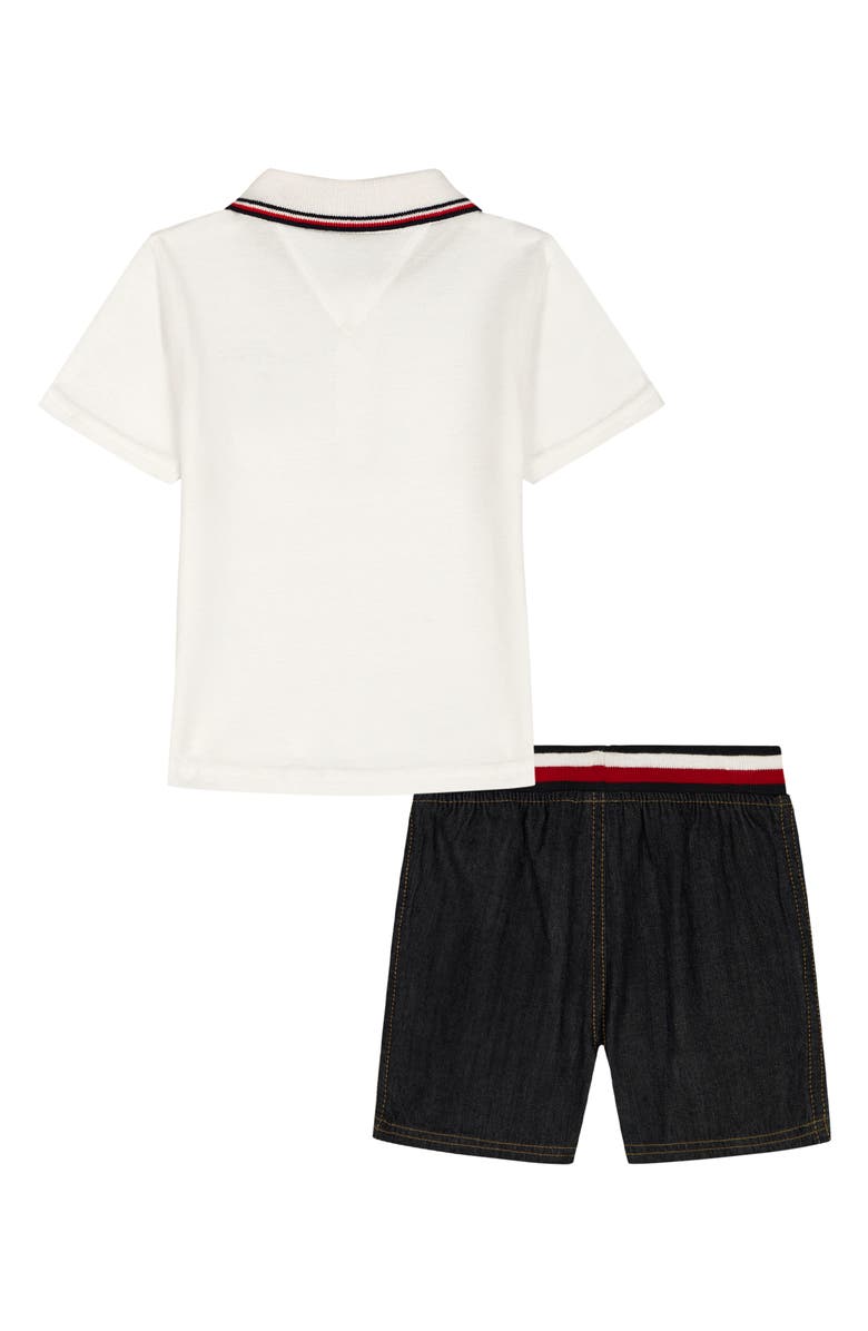 Tommy Hilfiger Logo Polo & Shorts Set, Alternate, color, White