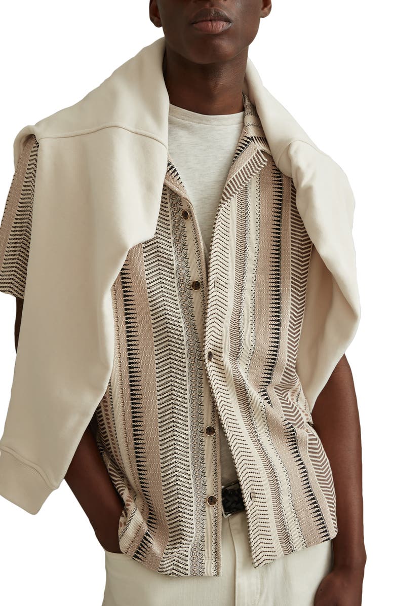 Reiss Archer Jacquard Camp Shirt, Alternate, color, 