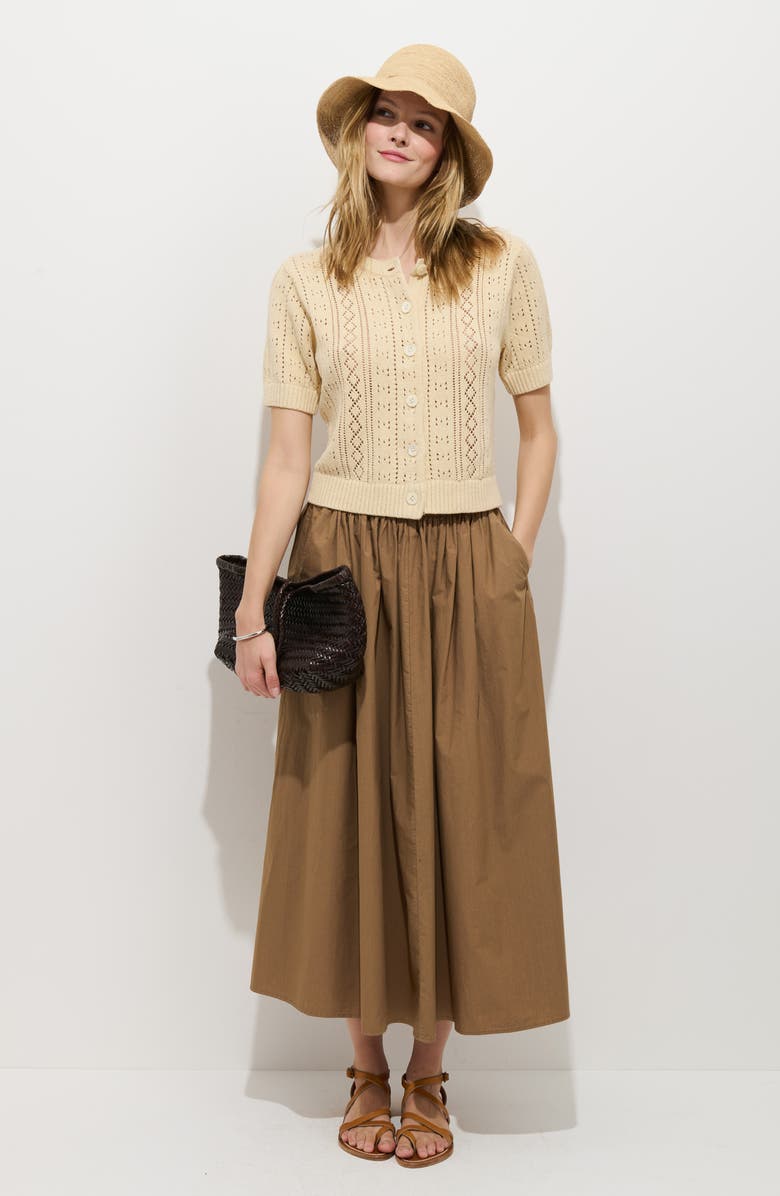 Alex Mill Elle Pointelle Cardigan, Alternate, color, Cream