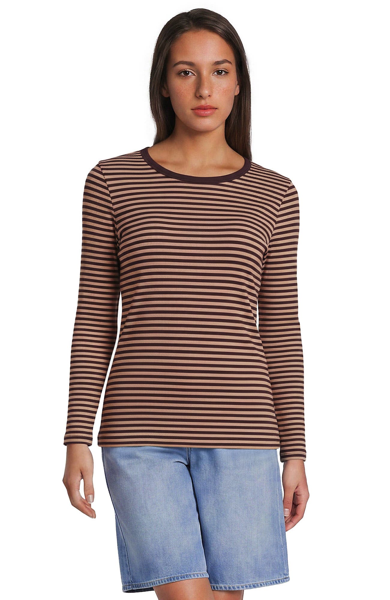 Rich Coffee/Heather Stripe