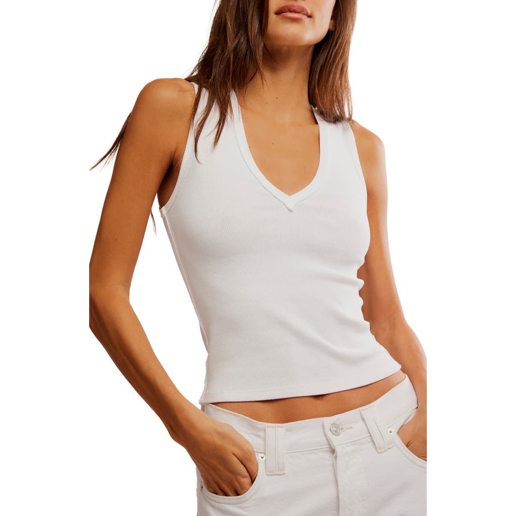 Shop Free People Neria Rib Tank In Ivory