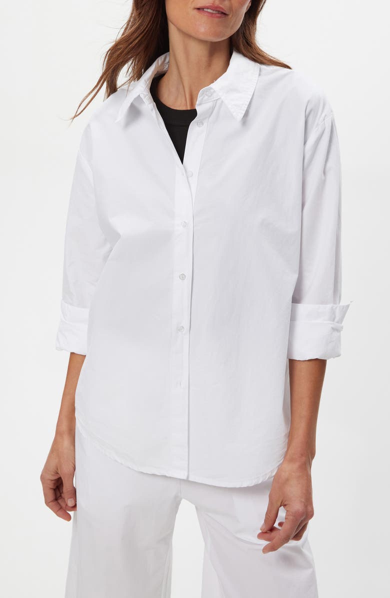 Michael Stars Carson Button Down Shirt, Alternate, color, White
