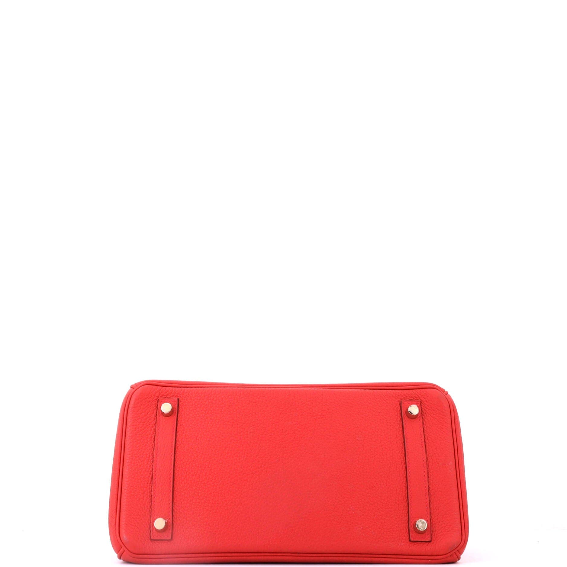 Birkin Handbag Red Togo with Gold Hardware 30, Alternate, color, Geranium
