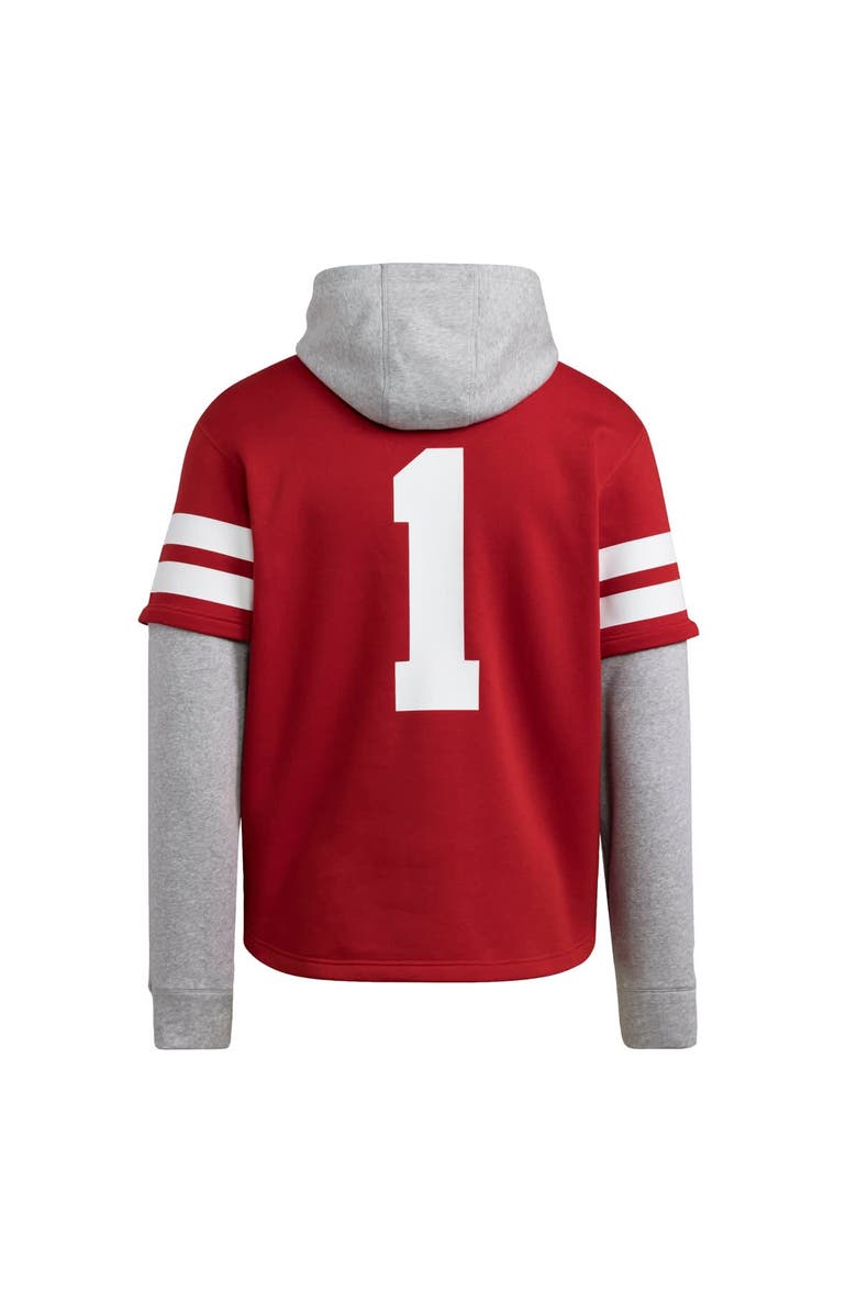 adidas Men's adidas Red Nebraska Huskers Jersey Pullover Hoodie, Alternate, color, Scarlet