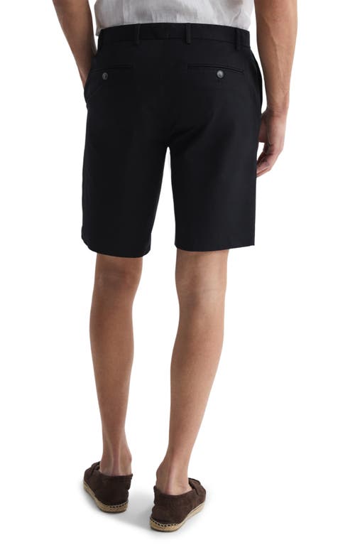 Reiss Wicket Stretch Cotton Chino Shorts In Black