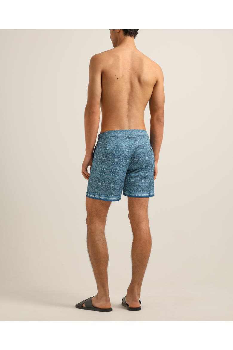Bulldog Exclusive-Print Swim Shorts, Alternate, color, NOVA BLUE