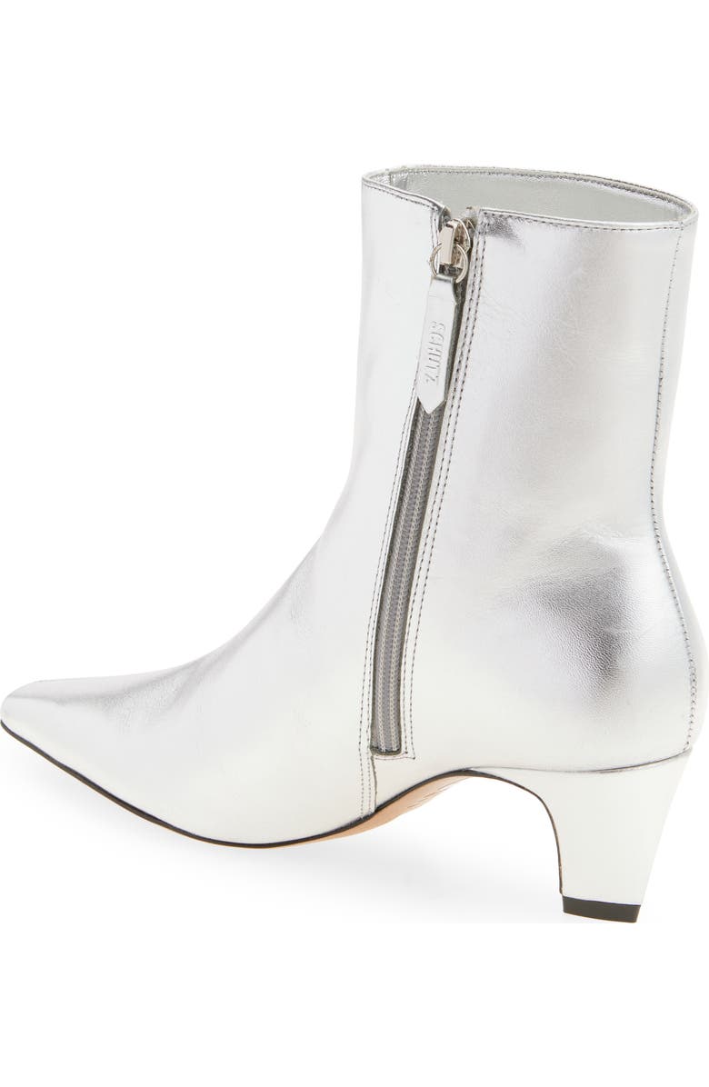 Schutz Dellia Square Toe Bootie, Alternate, color, Carbone