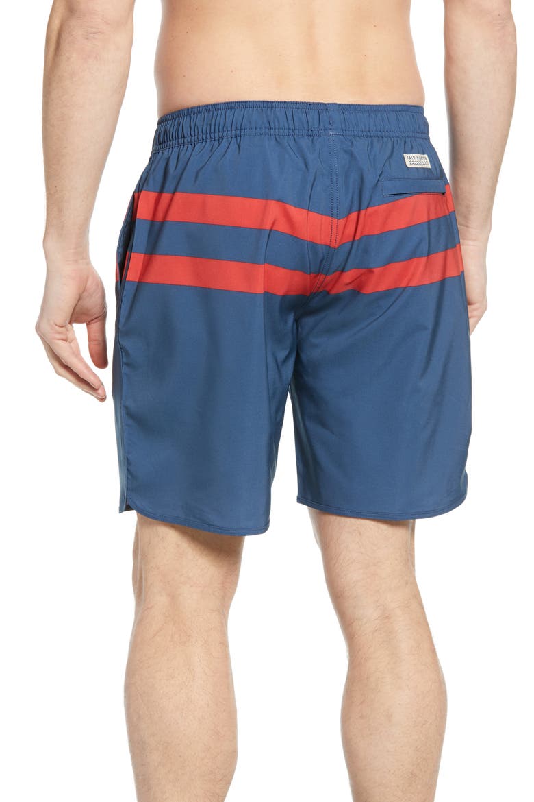The Anchor Swim Trunks, Alternate, color, RED STRIPE