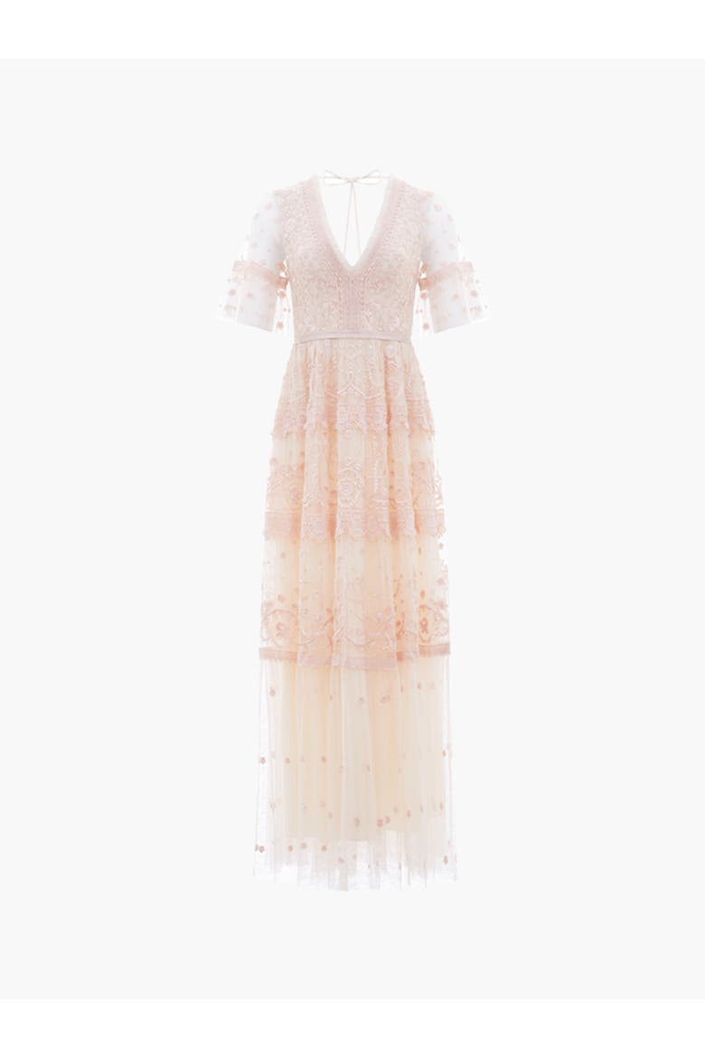 Midsummer Lace Gown, Main, color, Champagne/Ballet Slipper
