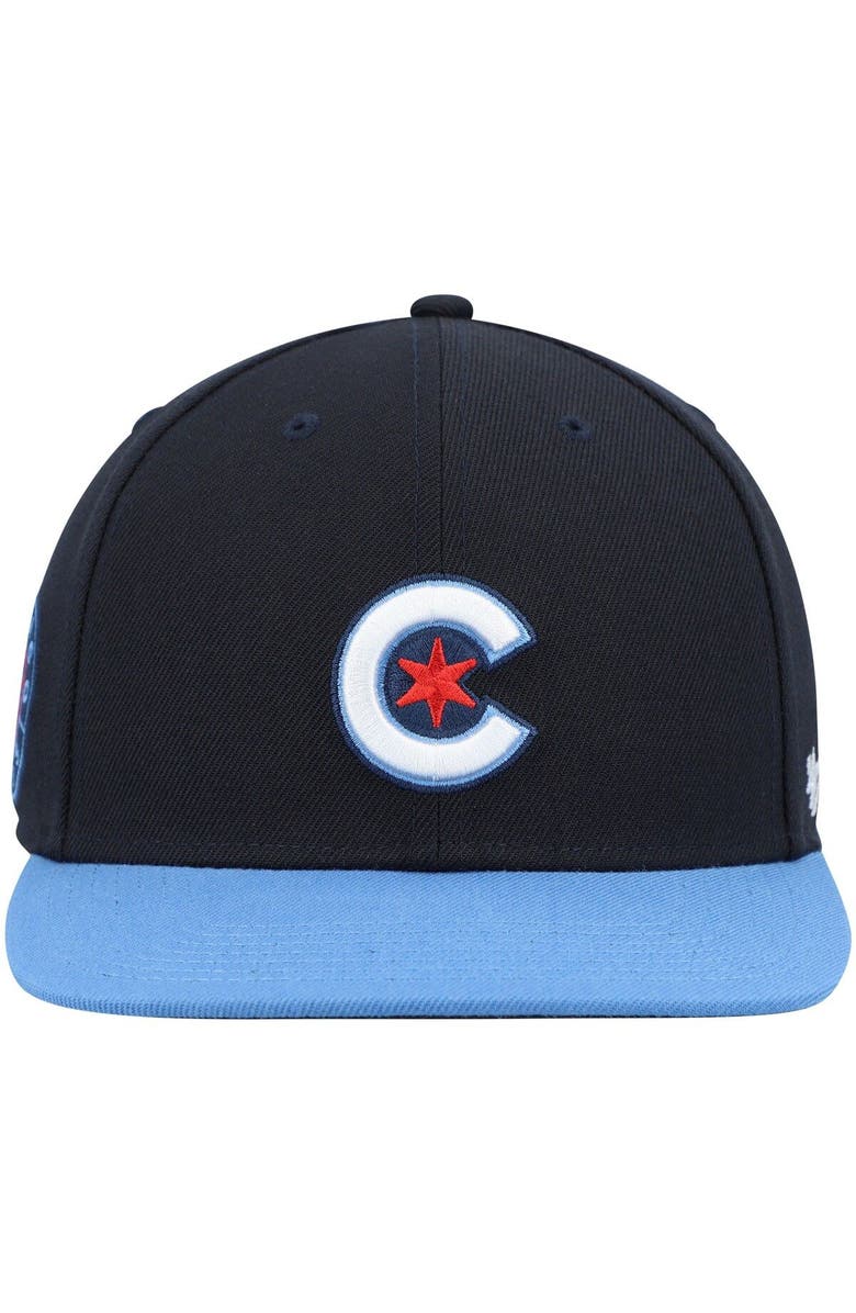 '47 Men's '47 Navy Chicago Cubs 2021 City Connect Captain Snapback Hat, Alternate, color, Navy