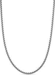 David Yurman Men's Box Chain Necklace in Grey Titanium, 2.7mm