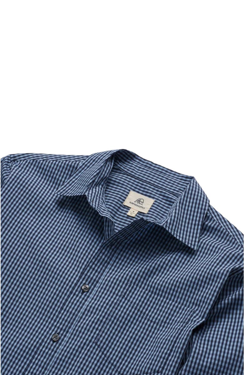 Surfside Supply Co. Brian Gingham Shirt, Alternate, color, Blue Check Combo