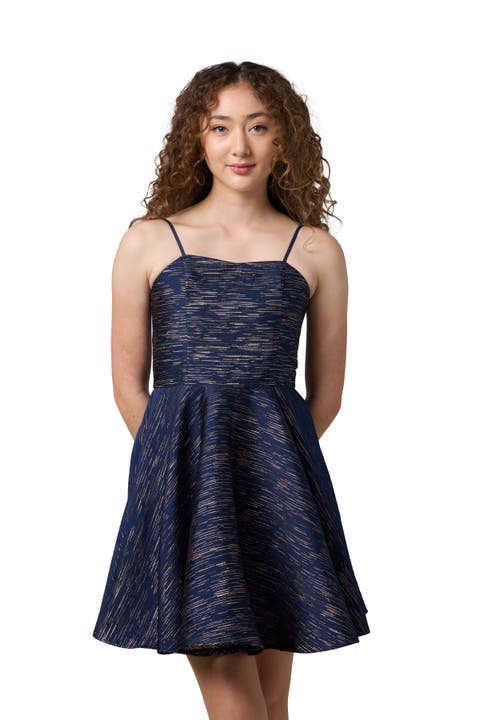 Fit and Flare Party Dress in Longer Length (Big Kid)