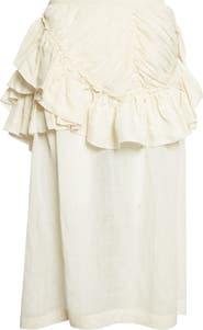 Dries Van Noten Shelby Ruffle Mousseline Convertible Skirt