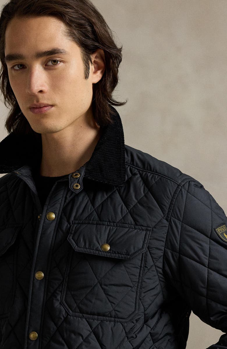 Polo Ralph Lauren The Beaton Quilted Water-Repellent Shirt Jacket, Alternate, color, Polo Black