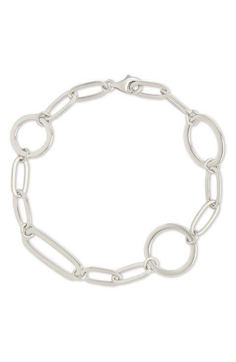 Lyla Round & Oval Link Chain Bracelet