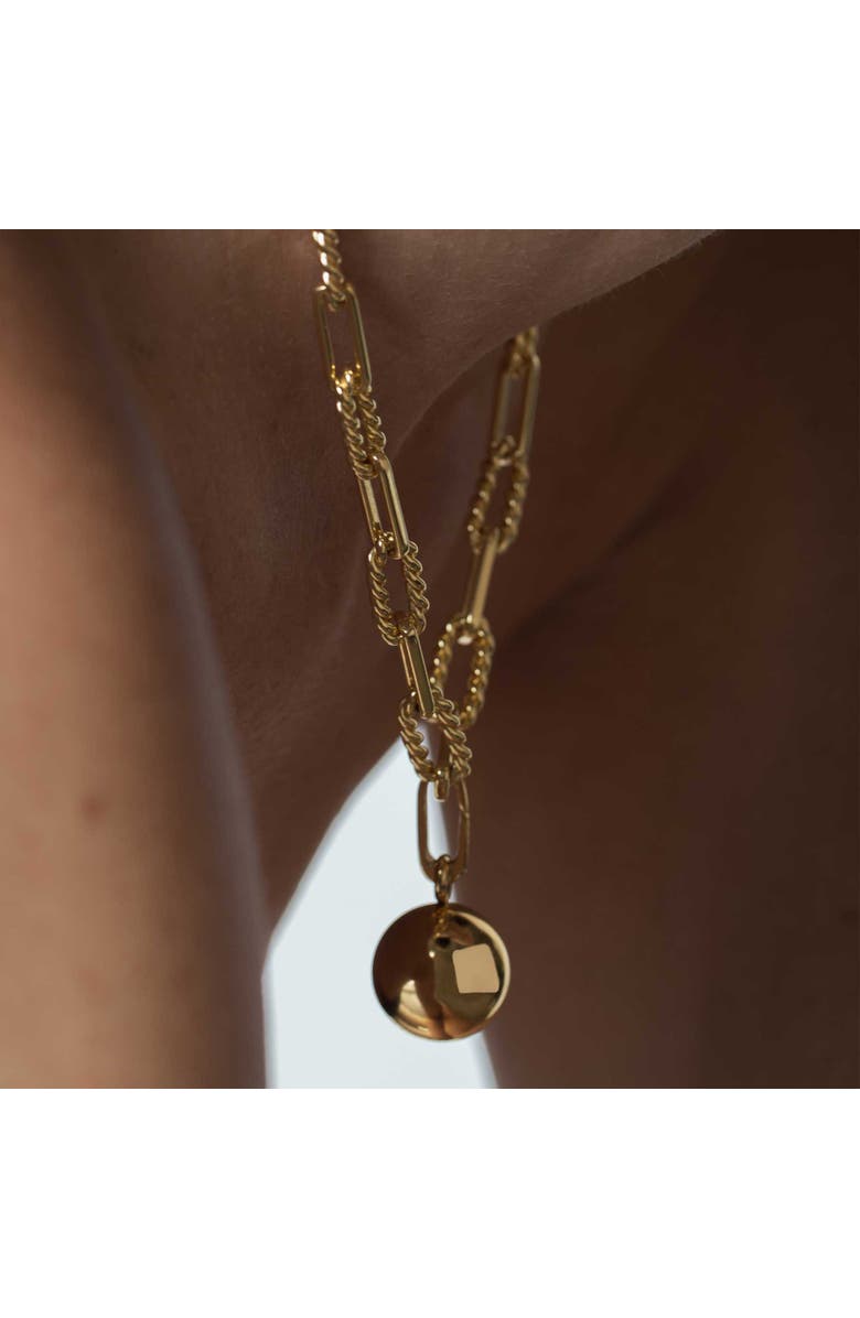 Outofoffice Gold Ball Pendant Necklace, Alternate, color, Gold