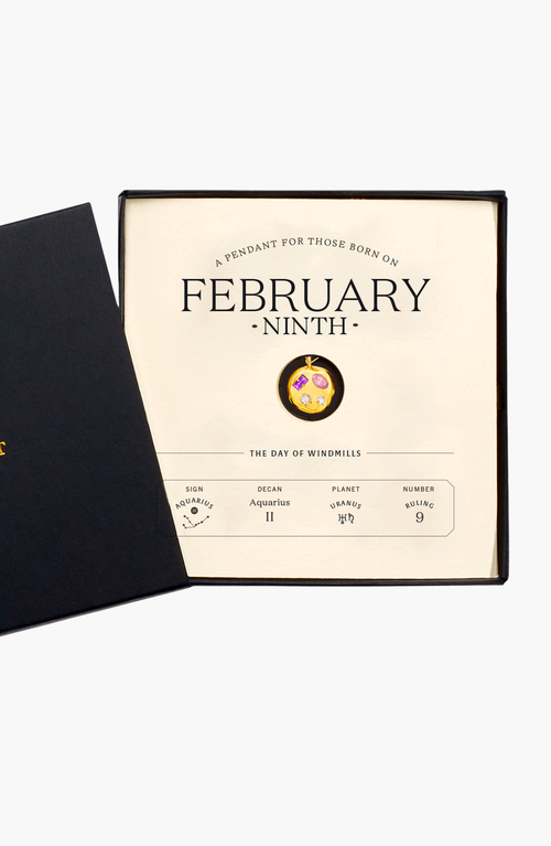 Birthdate Co. The February Birthdate Gold Pendant In February 9th - Gold