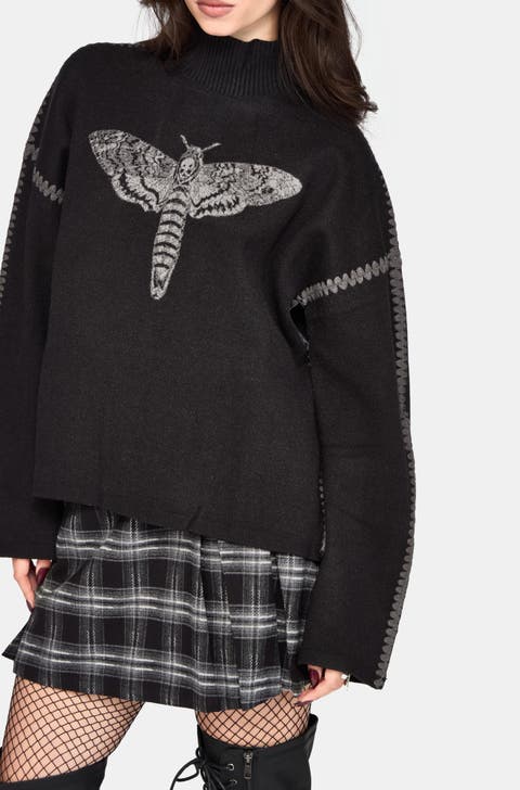 Mourn Moth Blanket Stitch Knit Sweater