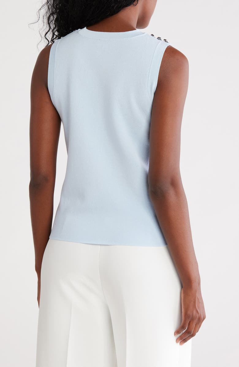 DKNY Shoulder Button Sleeveless Sweater, Alternate, color, 