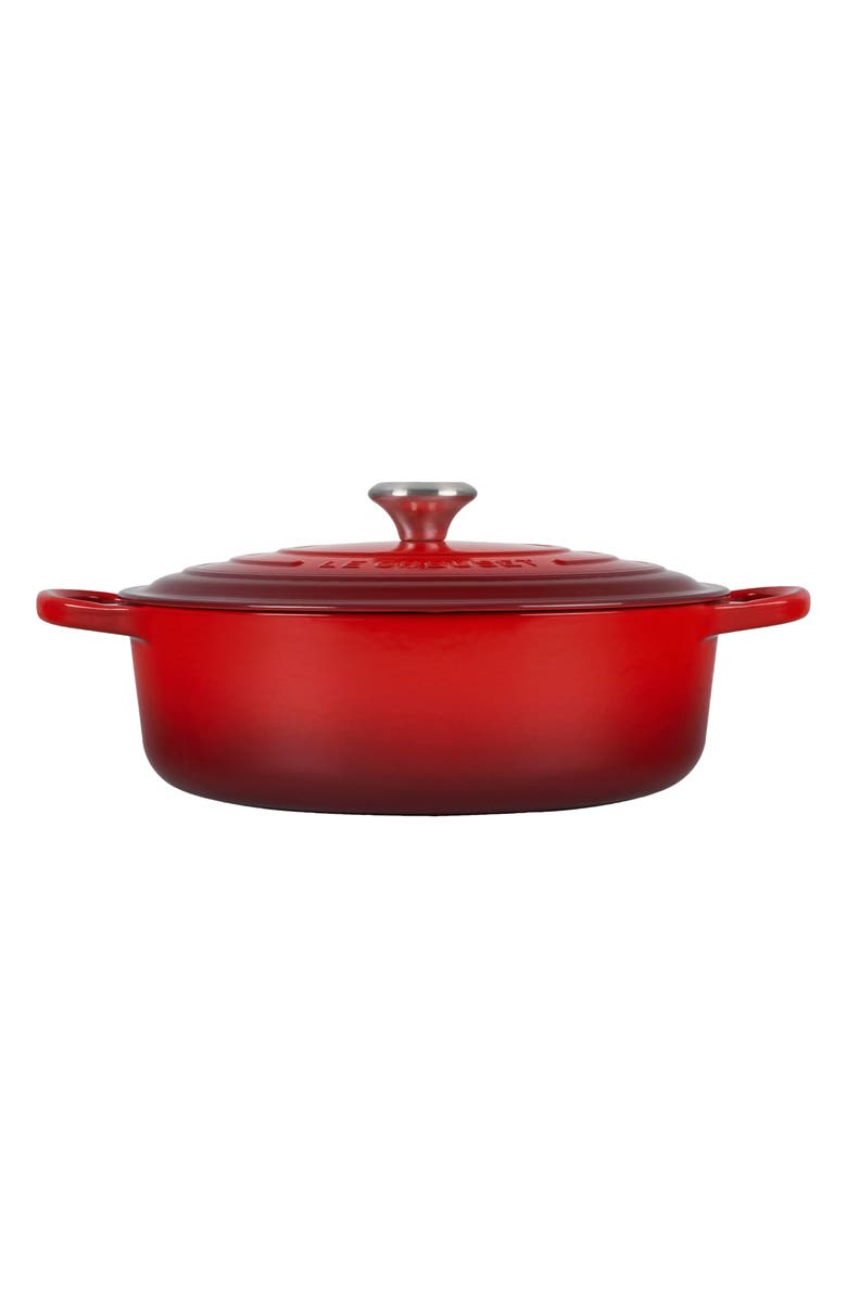 Le Creuset Signature 6 3/4-Quart Round Wide French/Dutch Oven, Alternate, color, Cerise