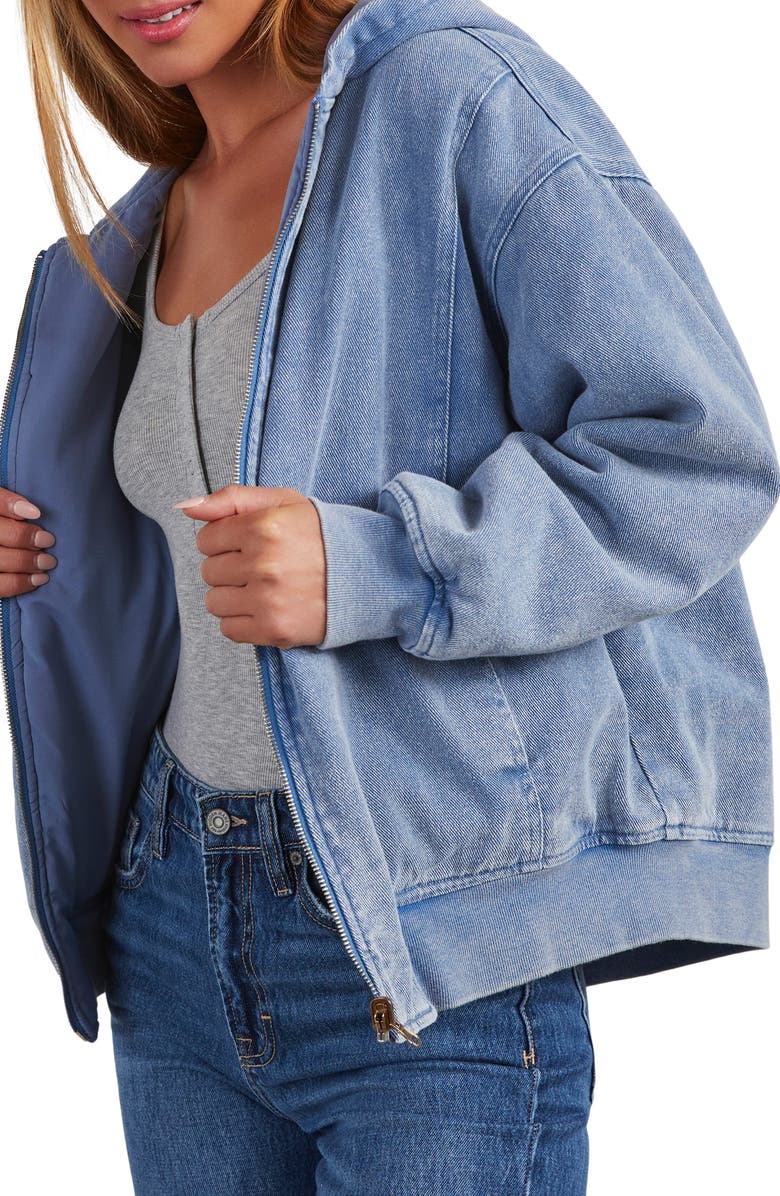 VICI Collection Connor Reversible Hooded Denim Jacket, Alternate, color, 