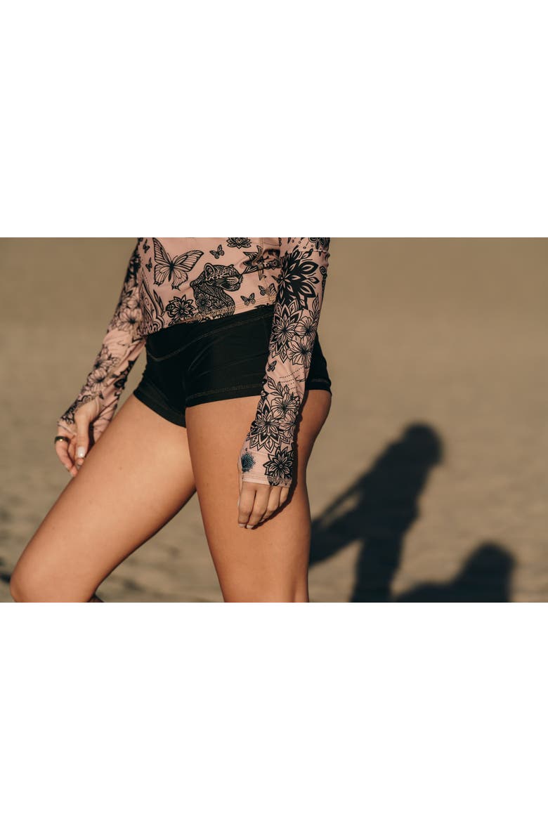 TUTUBLUE Women's Swim Short Shorts - UPF 50+, Alternate, color, Deep Black