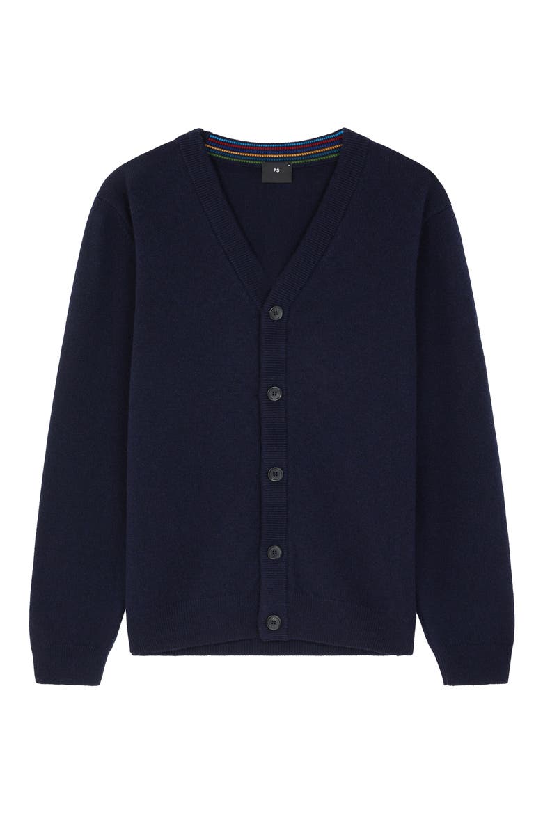Merino Wool Cardigan, Alternate, color, VERY DARK NAVY