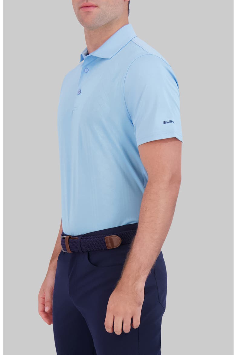 Tonal Diamond Jacquard Performance Golf Polo, Alternate, color, LIGHT BLUE