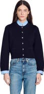 SANDRO Two-tone origami collar cardigan