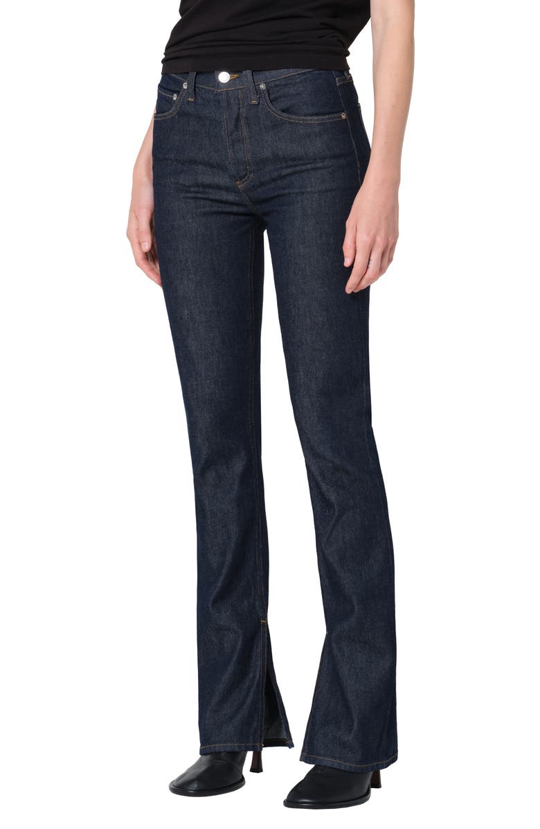 AGOLDE Ingram High Waist Split Hem Skinny Jeans, Alternate, color, Rinse Dark Indigo