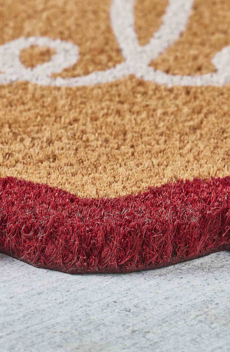 VCNY HOME Scalloped Edge Coir Doormat, Alternate, color, Brown Multi