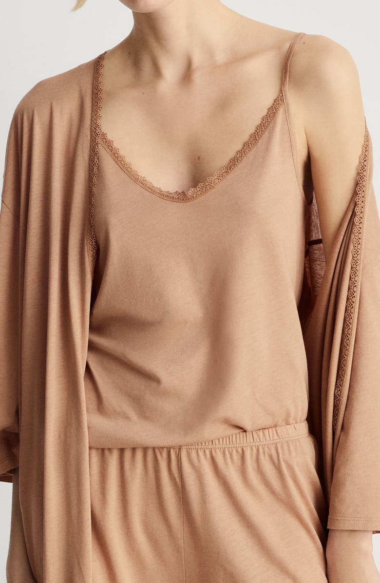 MANGO Cotton Blend Robe, Alternate, color, 