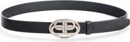 Balenciaga Oval BB Buckle Leather Belt