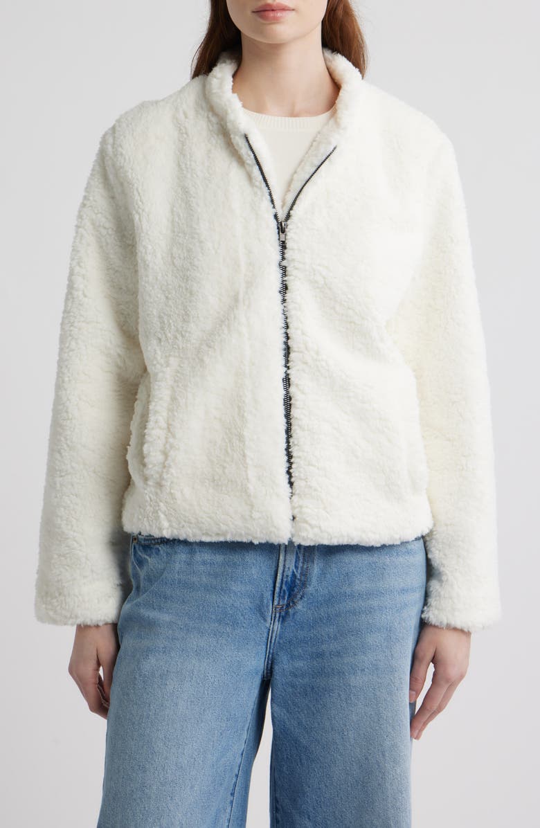 dRA Lin High Pile Fleece Jacket, Main, color, Ivory