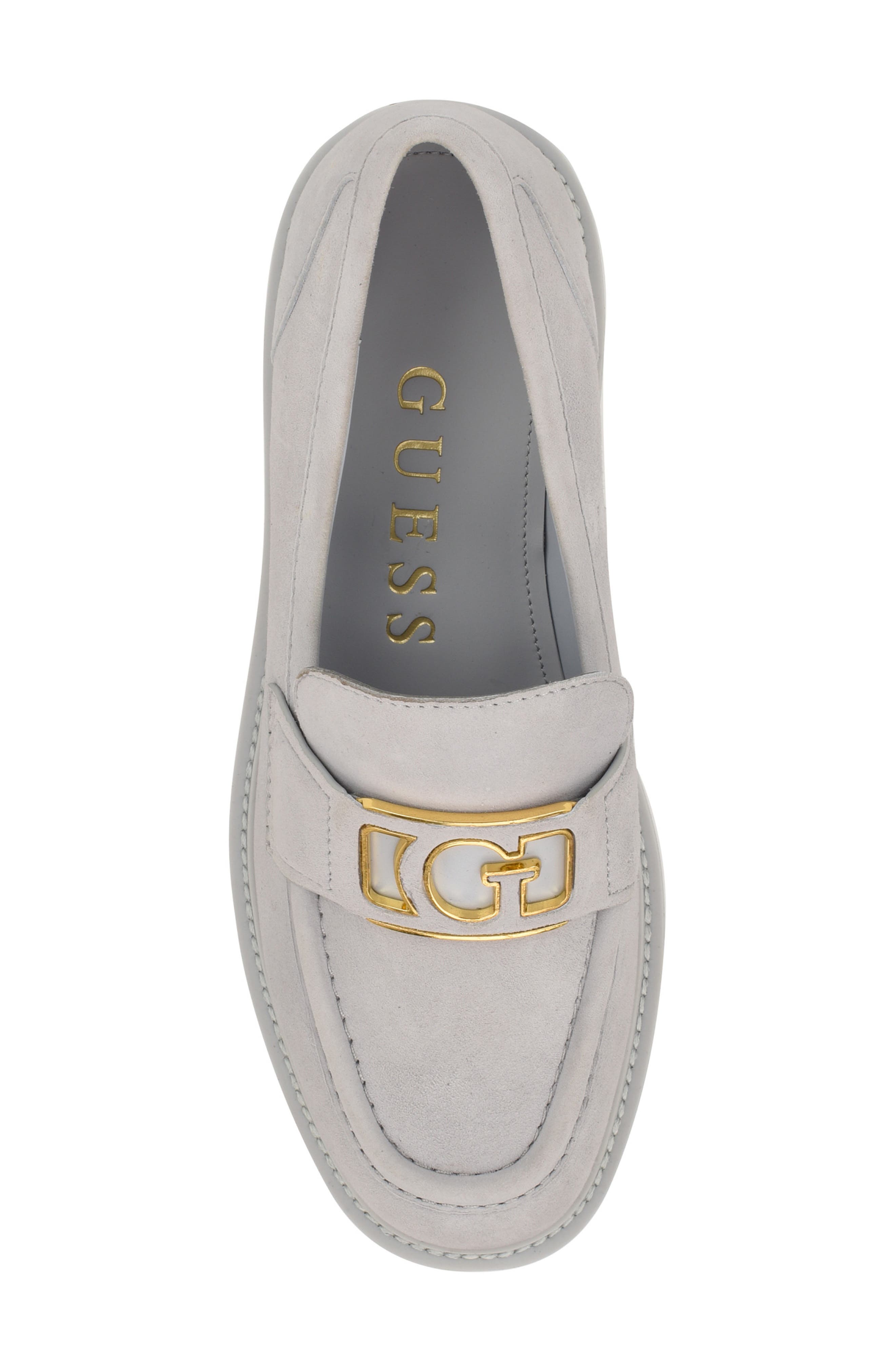 GUESS Shuttle Loafer, Alternate, color, Light Grey