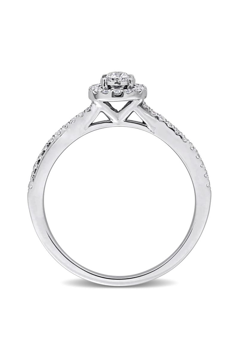 Julianna B. 1/4 ctw Lab-Grown Diamond Halo Ring 18k, Alternate, color, 