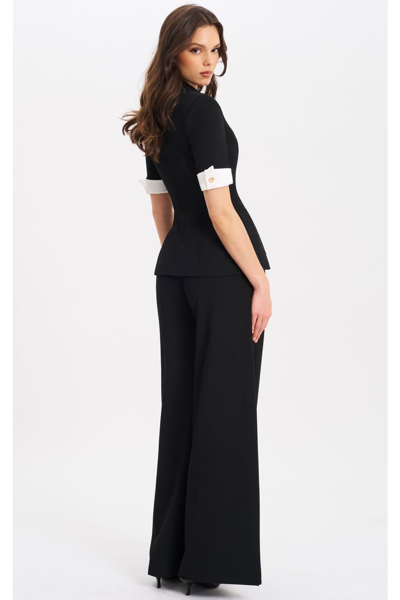 Aleeza Wide Leg Suit Pants, Alternate, color, Black