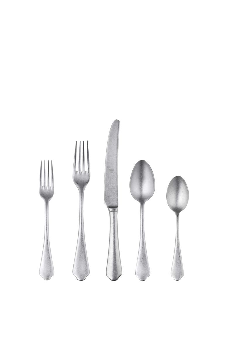 Mepra Dolce Vita Flatware Set - 5 Pieces, Main, color, Pewter Silver