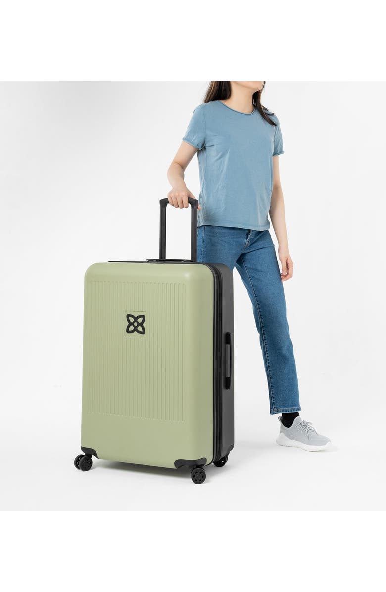 Sherpani Meridian 29 Inch Large Check In Travel Hardside Luggage with Spinner Wheels, Chromatic, Alternate, color, Sage