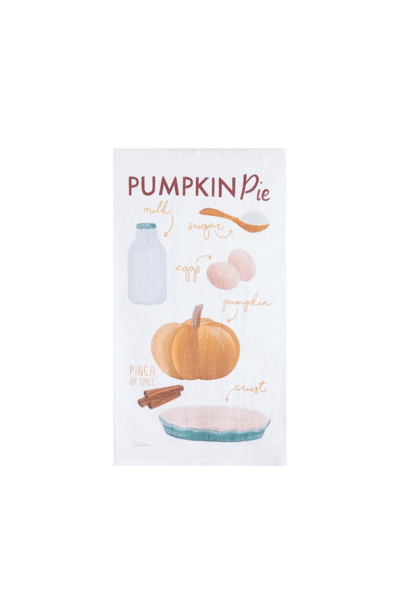C&F Home Pumpkin Donuts, Pie & Spiced Latte 100% Cotton Flour Sack Dishtowels Set of 3, Alternate, color, White