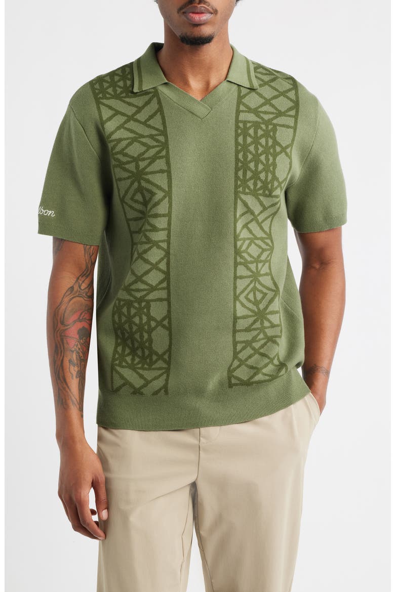 Habana Cotton Polo, Main, color, OLIVINE