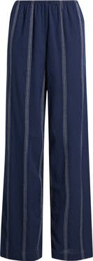 Caslon® Cotton Blend Dobby Pull-On Pants
