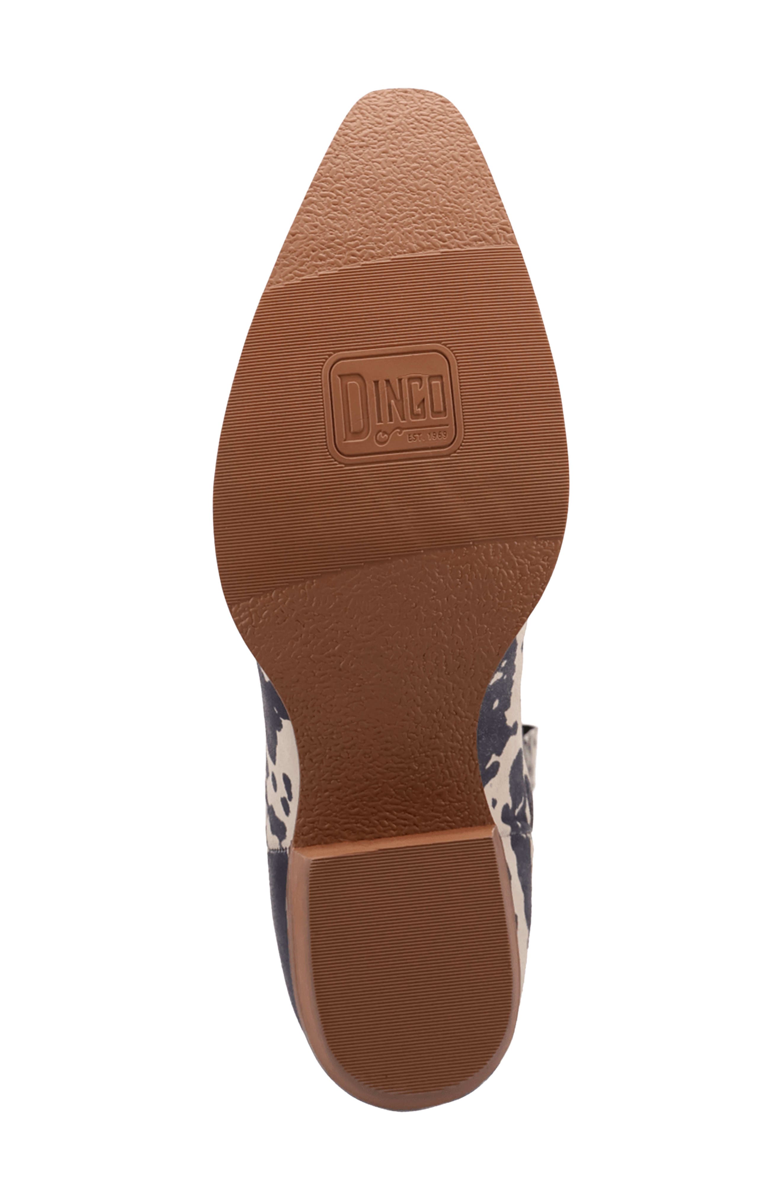 Bulls Eye Western Boot, Alternate, color, BLACK COW PRINT