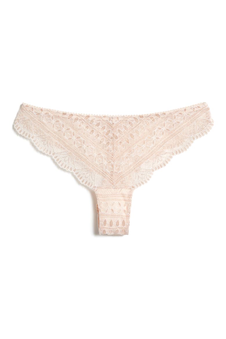 Idole Lace Tanga, Alternate, color, POWDER PINK